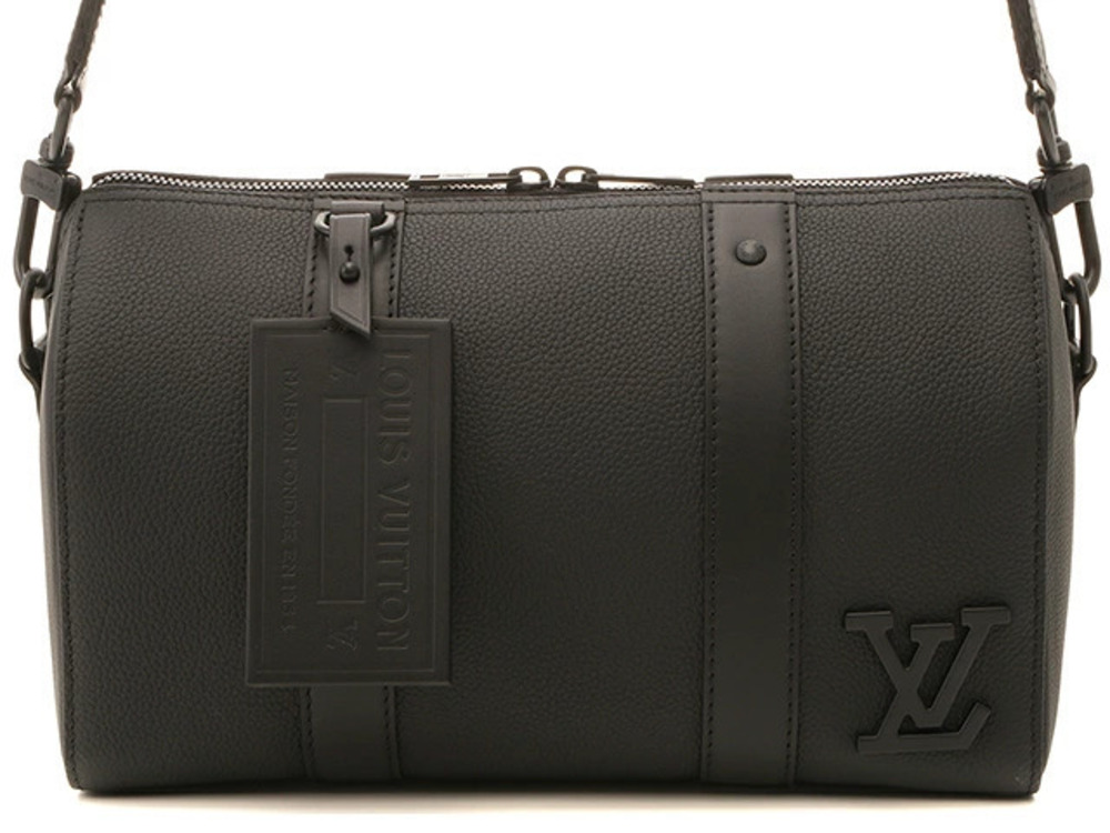 LOUIS VUITTON City Keepall Calfskin Noir Black